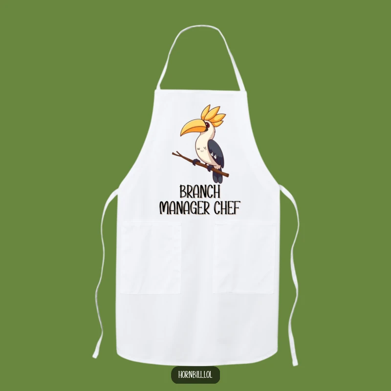 Cute Hornbill Apron - Curious Head Tilt, Funny & Adorable Kitchen Gift