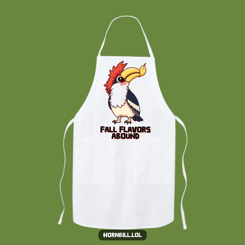 Funny Hornbill Leaf Watcher Apron - Cook with Nature's Inspiration
