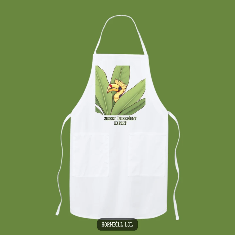 Funny Hornbill Bush Apron: Kitchen Nature Watcher, Perfect Funny Gift!