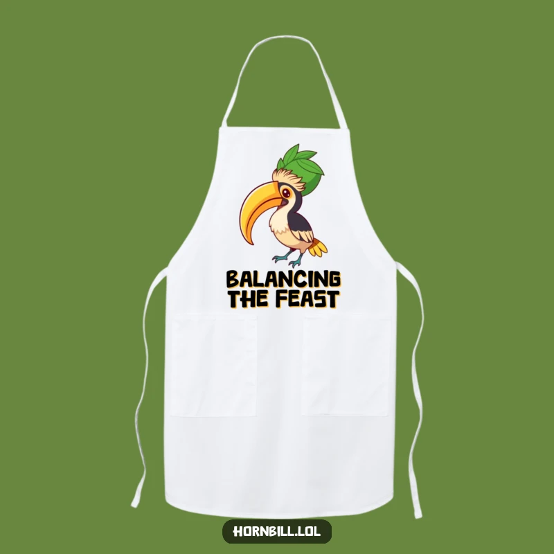 Funny Hornbill Fruit Balancer Apron - Chef Bird, Giant Fruit, Perfect Funny Gift