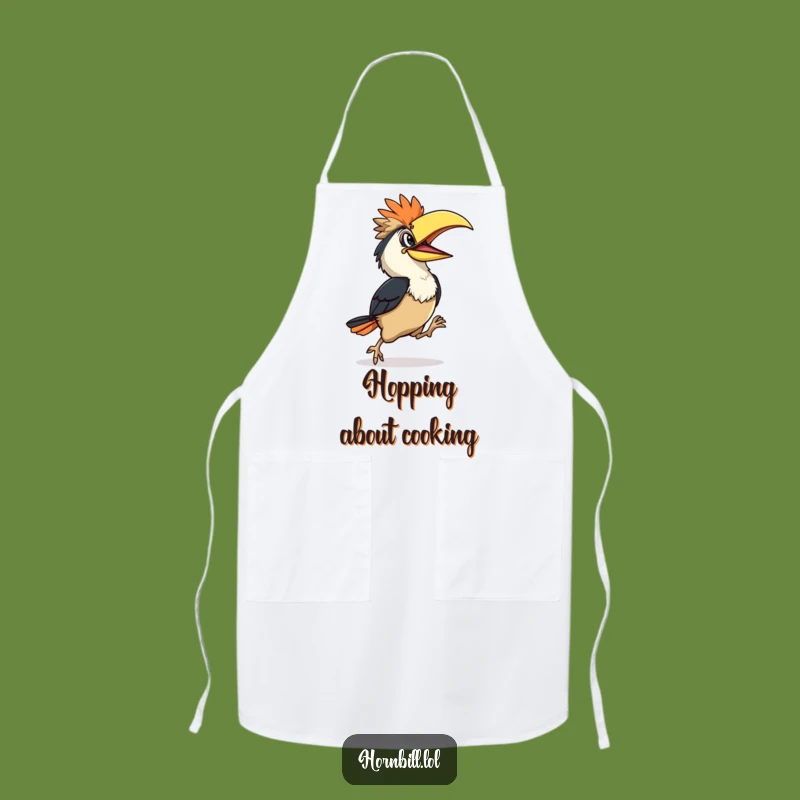 Funny Hornbill Hop Apron: Happy Chef Bird, Perfect Funny Gift for Kitchen Frolics