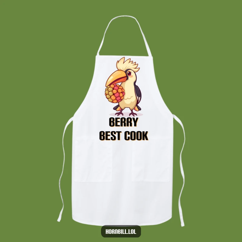 Kawaii Hornbill Apron - Proud Berry Carrier, Cute & Funny Kitchen Gift