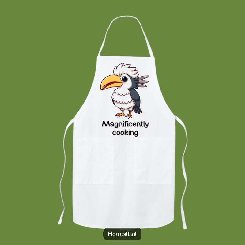 Funny Puffed-Up Hornbill Apron: Cook with Comical Confidence