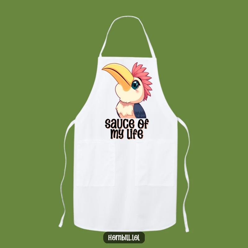 Funny Happy Hornbill Sky Gazer Apron - Kitchen Bird Cheer Gift