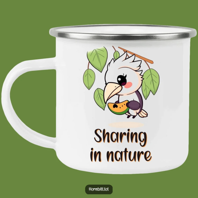 Funny Hornbill Camping Mug - Durable Kawaii Birdie Sharing Cup Gift