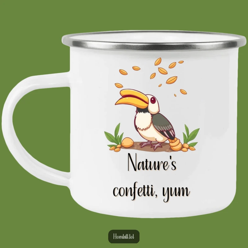 Funny Hornbill Seed Wonder Camping Mug: Adventures in Amazement - Hilarious Gift!