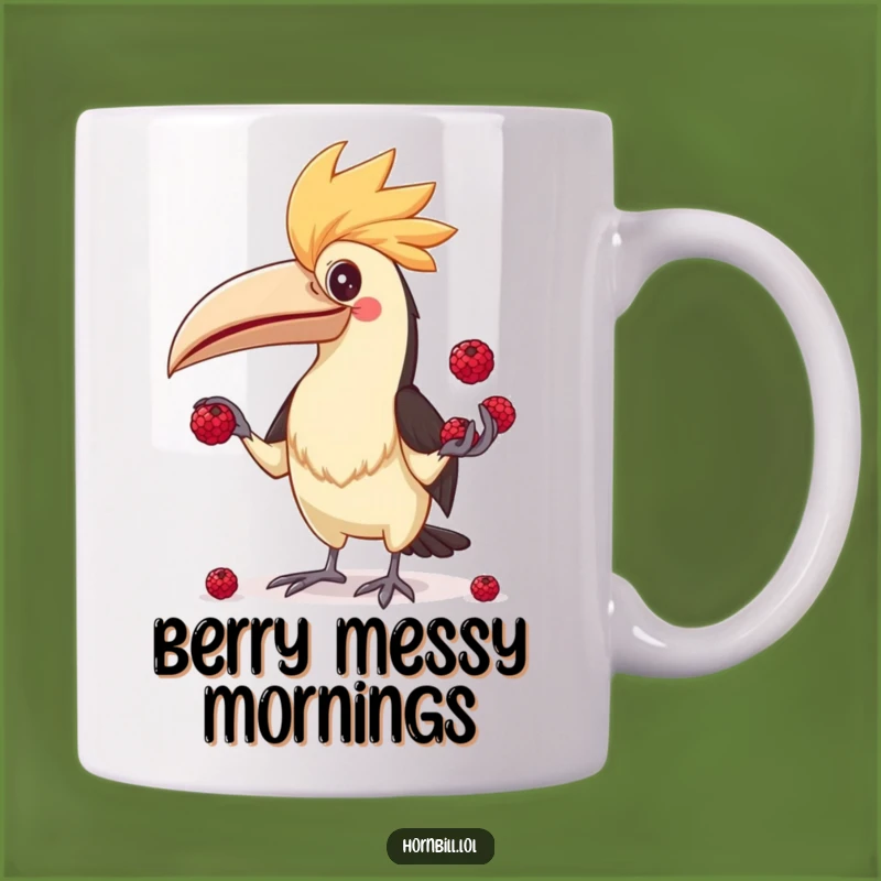 Funny Hornbill Juggler Mug - Comical Bird, Berry Chaos, Perfect Funny Gift