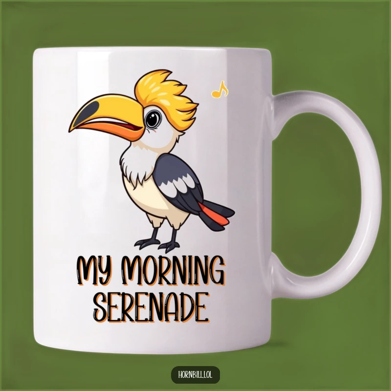 Funny Hornbill Whistling Mug: A Cheerful Birdy Tune Gift for Bird Lovers