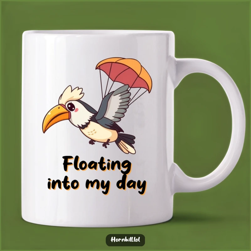 Funny Kawaii Hornbill Mug: Gliding Bird Adventure Gift for Dreamers