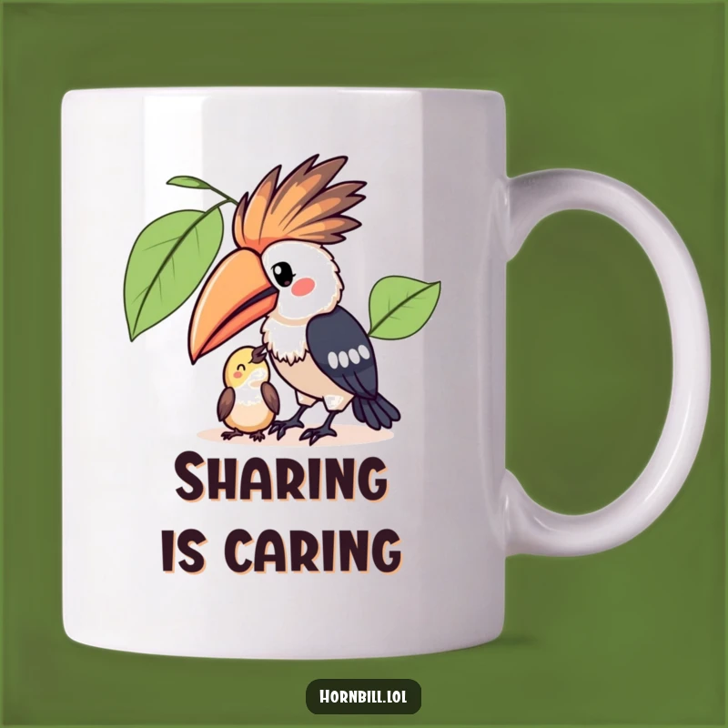 Funny Kawaii Hornbill Sharing Mug a Heartwarming Gift for Bird Lovers