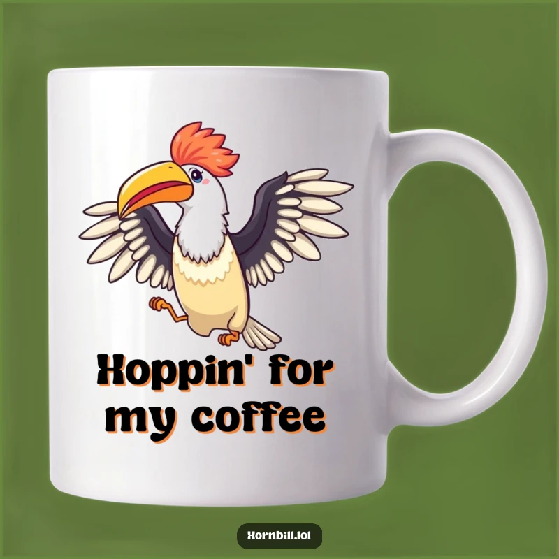 Funny Celebration Hornbill Mug: Joyful Hop for Bird Lovers Gift!