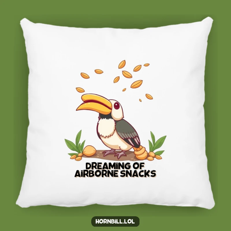 Funny Hornbill Seed Wonder Pillow: Snuggle with Amazed Bird Comfort Gift!