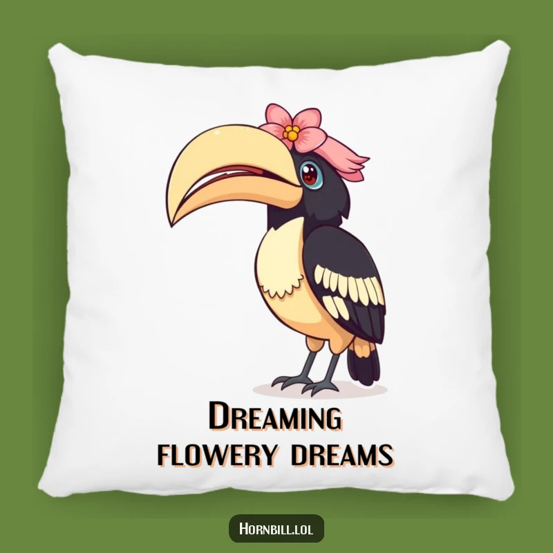 Funny Curious Hornbill Pillow: Cozy Comfort & Whimsical Charm!
