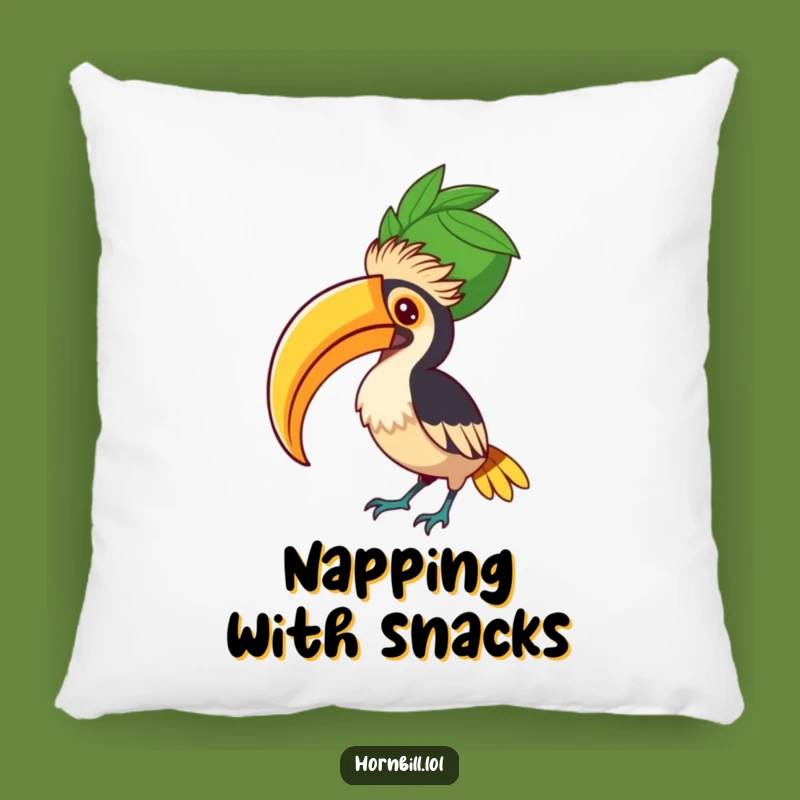 Funny Hornbill Fruit Balancer Pillow - Cozy Bird Balance, Giant Fruit, Perfect Funny Gift
