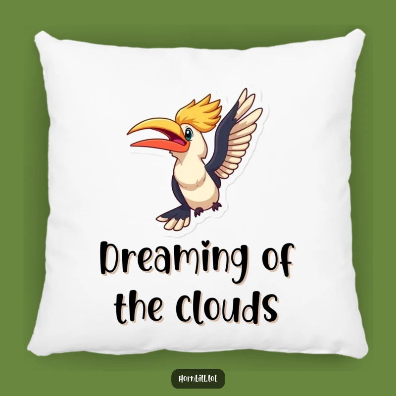 Funny Kawaii Hornbill Flight Pillow - Cozy Journey Decor