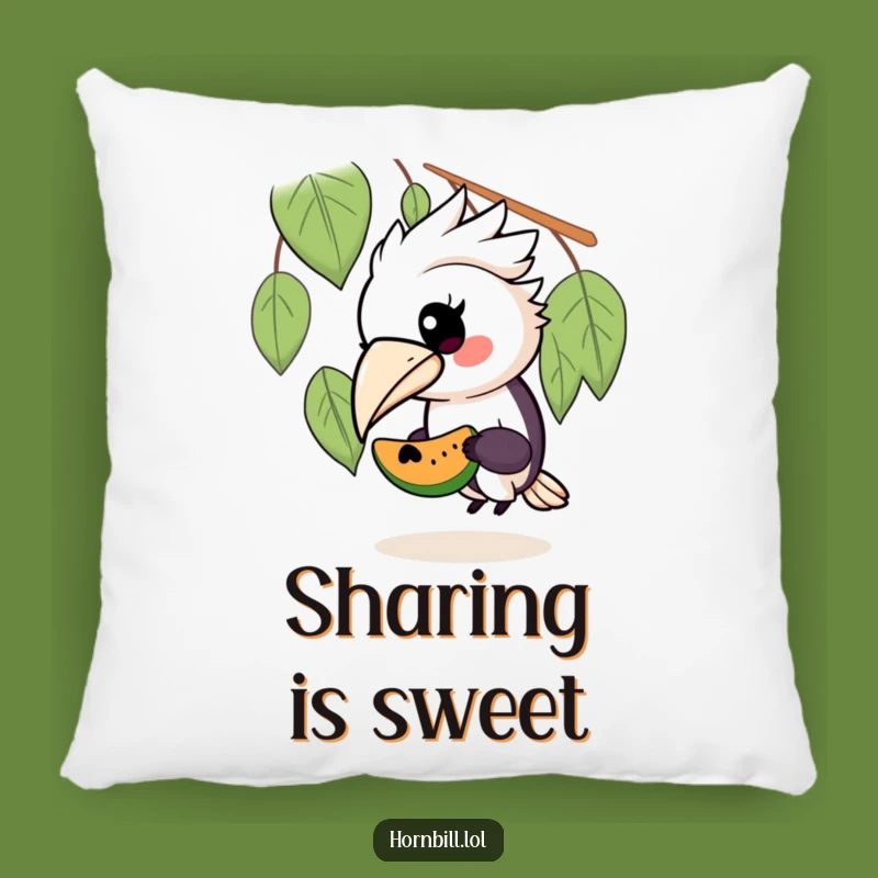 Funny Kawaii Hornbill Pillow - Cozy Birdie Sharing Comfort Gift