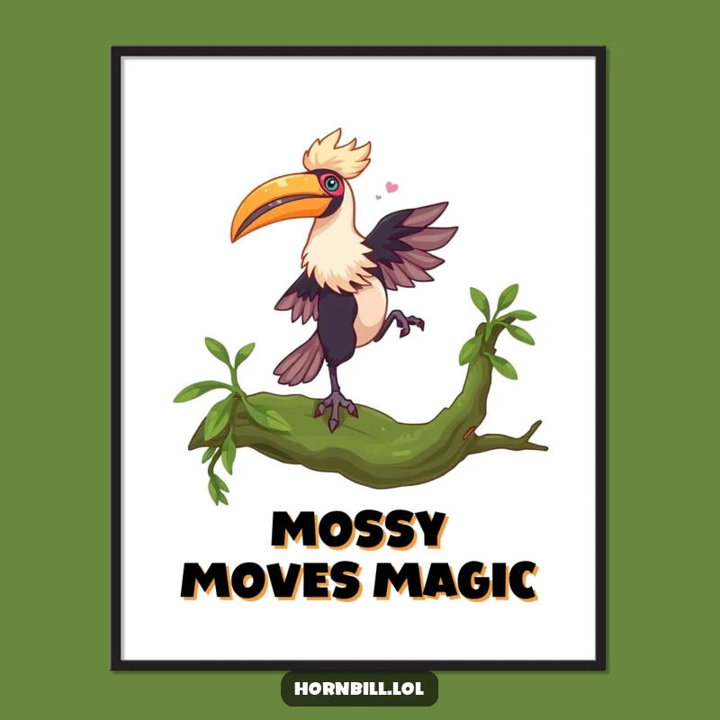 Funny Hornbill Dance Digital Art - Instant Movement for Your Walls