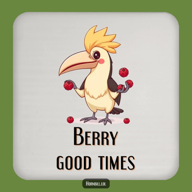 Funny Hornbill Juggler Coaster - Berry Protection, Perfect Funny Gift