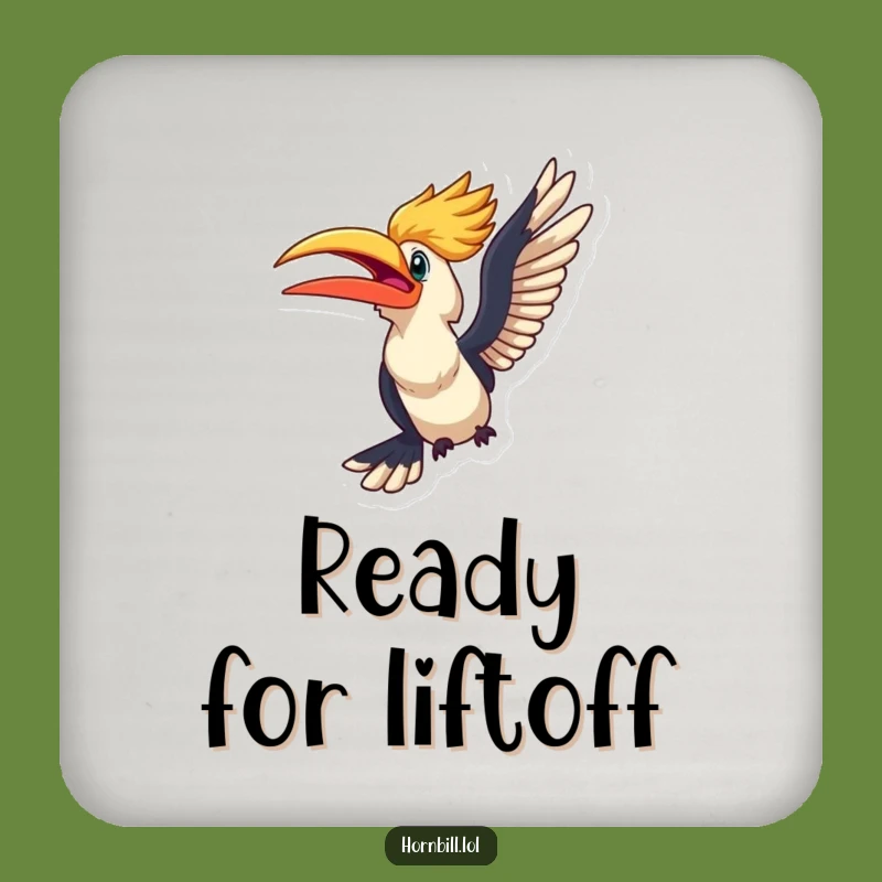 Funny Kawaii Hornbill Flight Coaster - Adventure Drinkware