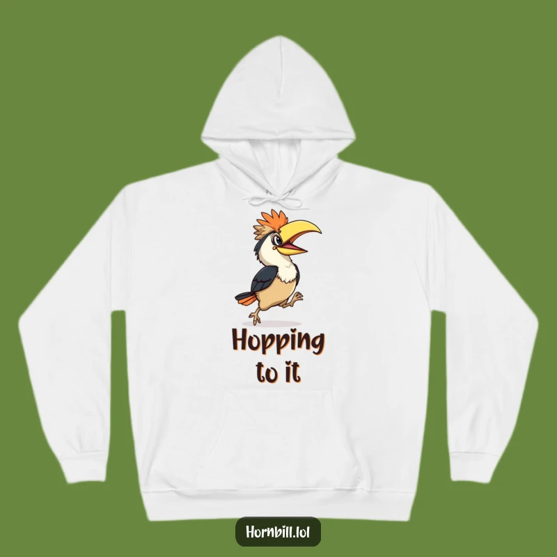Cozy Funny Hornbill Hop Hoodie: Happy Bird Design, The Ultimate Funny Gift for Comfort & Fun
