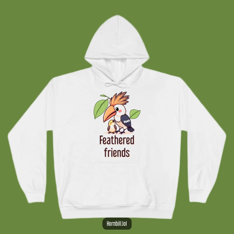 Cozy Funny Kawaii Hornbill Hoodie for Warmhearted Moments