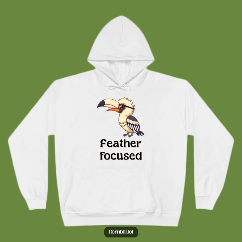 Cozy Funny Hornbill Spectacles Hoodie - Warm & Intellectual