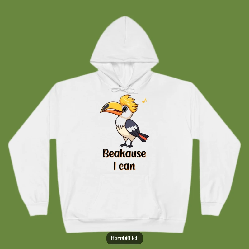 Funny Hornbill Hoodie: Cozy Whistling Bird Sweatshirt, Ideal Comedic Gift