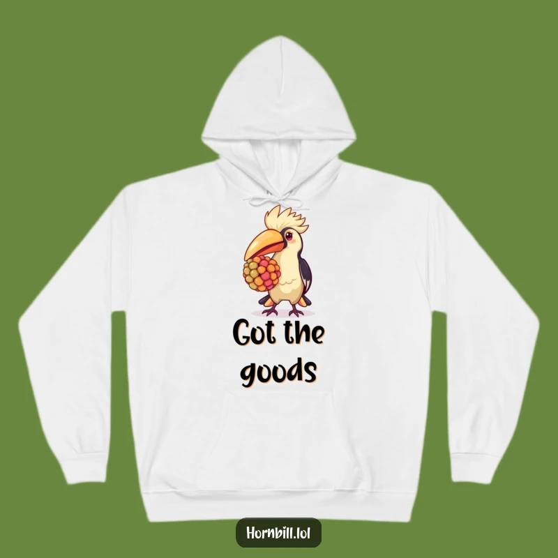 Kawaii Hornbill Hoodie - Proud Berry Carrier, Cozy & Funny Gift