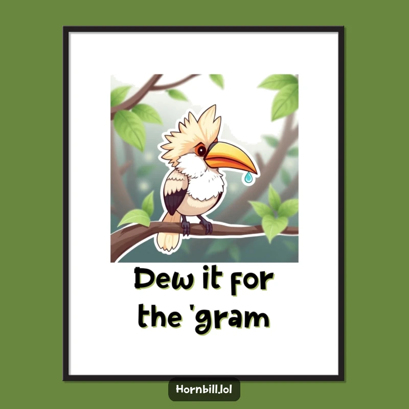 Free Printable Chubby Hornbill Art: Funny Downloadable Decor for Your Home