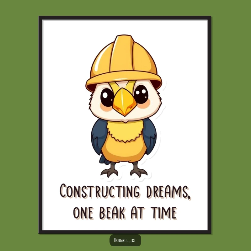Free Printable Wall Art: Determined Hornbill's Construction Zone Decor!