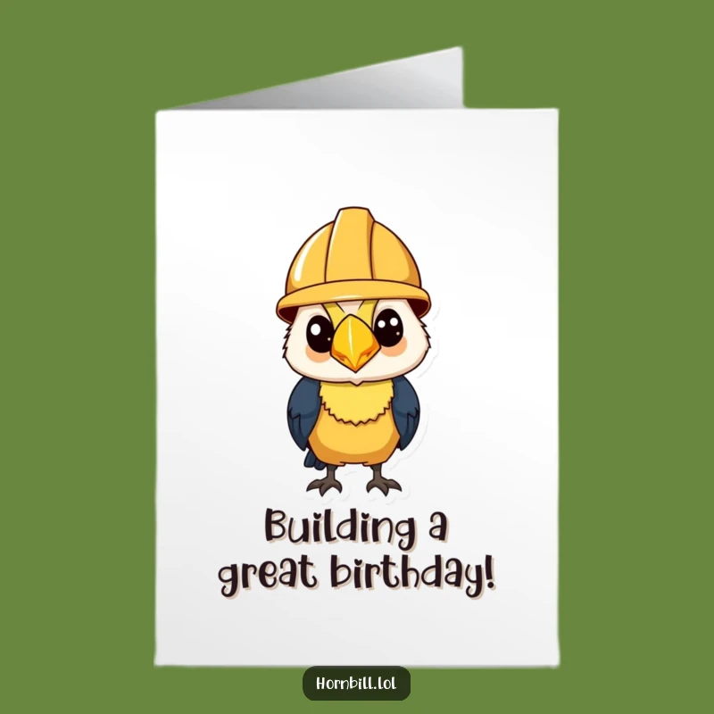 Free Printable Birthday Card: Hornbill Builds a Great Birthday!