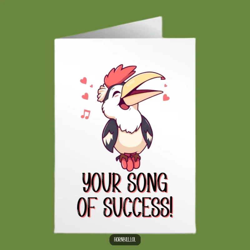 Free Printable Kawaii Hornbill Congrats Card: Cheerful Downloadable Gift for Celebrations