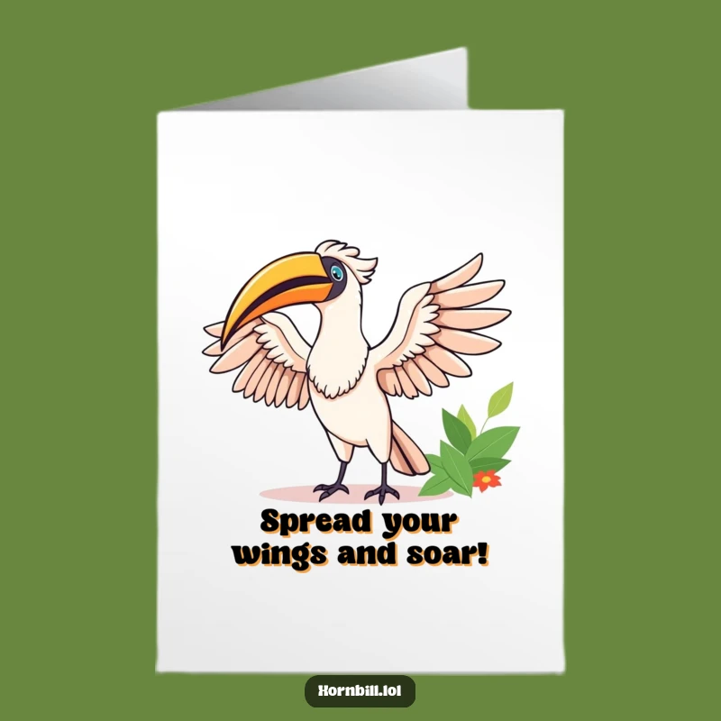 Free Printable Hornbill Congrats Card: Uplifting Downloadable Gift for Achievements