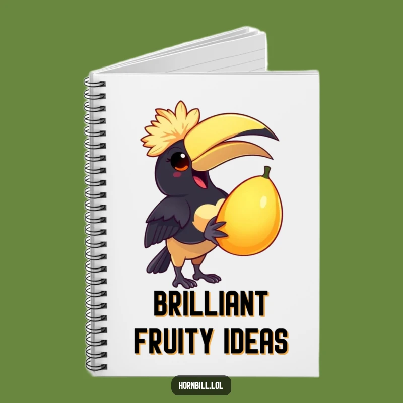 Funny Delighted Hornbill Notebook - Jot Down Joyful Ideas with Humor