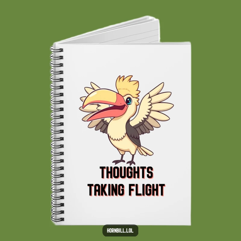 Funny Fanning Hornbill Notebook: Jot Down Notes with this Humorous Bird!