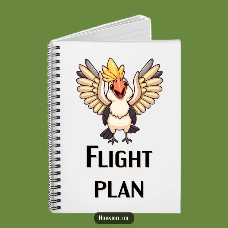 Funny Happy Hornbill Notebook: Journal Your Adventures, Perfect Funny Gift!