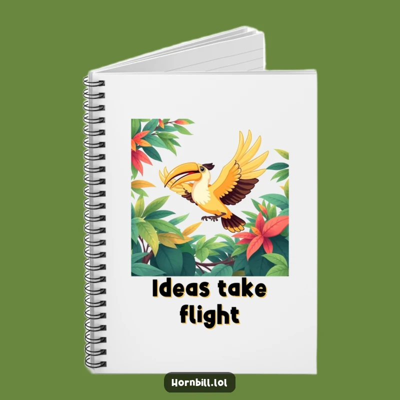 Funny Hornbill Soaring Notebook: Inspiring Bird Flight Journal Gift