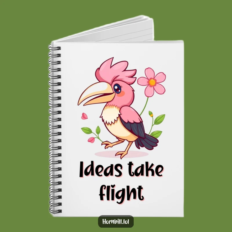 Funny Kawaii Hornbill Notebook: Cheerful Hopping Bird Journal, Ideal Gift