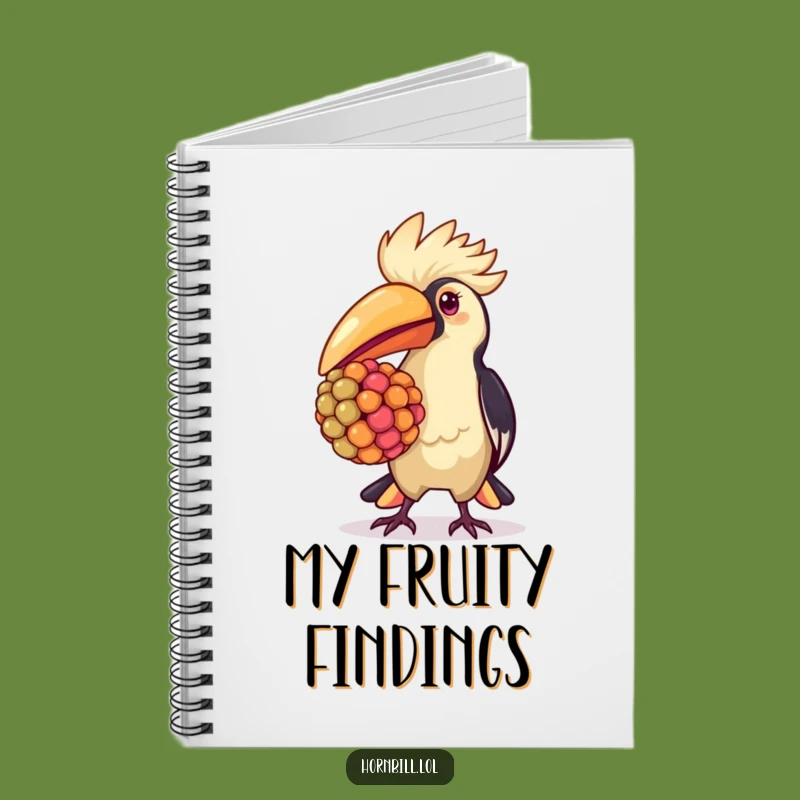 Kawaii Hornbill Notebook - Proud Berry Carrier, Cute & Funny Journal