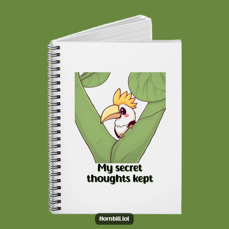 Funny Kawaii Hornbill Notebook: Cute Curious Bird Journal, Ideal Gift