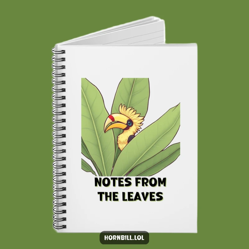 Funny Hornbill Bush Notebook: Jot Down Nature Notes, Great Funny Gift!