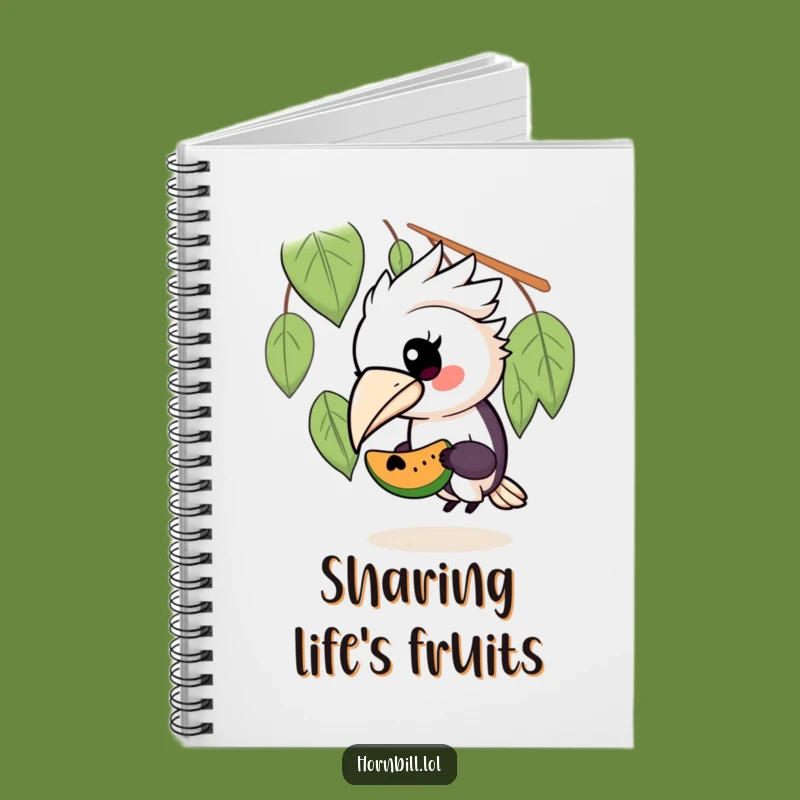 Funny Kawaii Hornbill Notebook - Cute Birdie Journal Gift