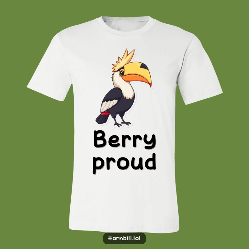 Funny Hornbill Berry T-Shirt: Feast Your Eyes on This Humorous Tee!