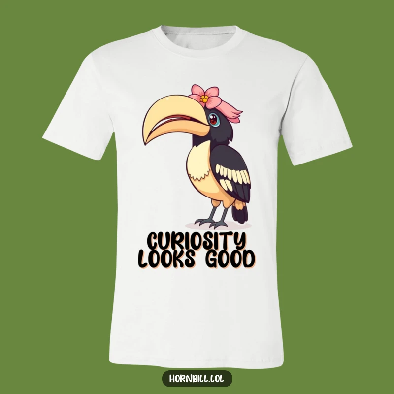 Funny Curious Hornbill T-Shirt: Wear Your Wonder!
