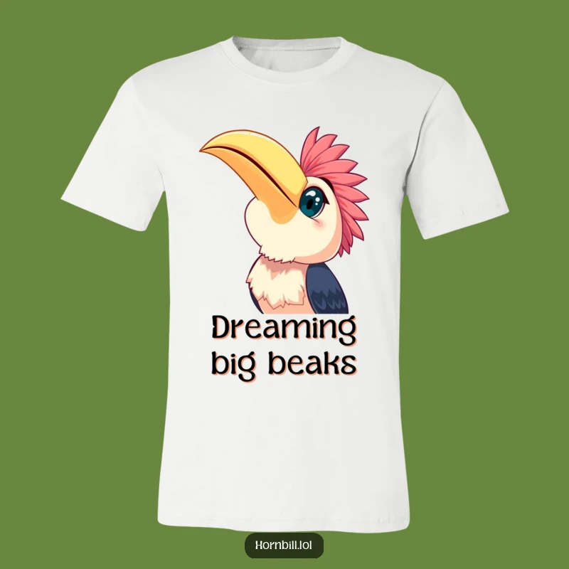 Funny Happy Hornbill Sky Gazer T-Shirt - Joyful Bird Tee Gift