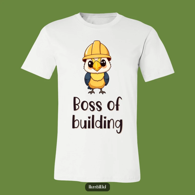 Funny Hornbill Construction T-Shirt: Ready to Work, Great Funny Gift!