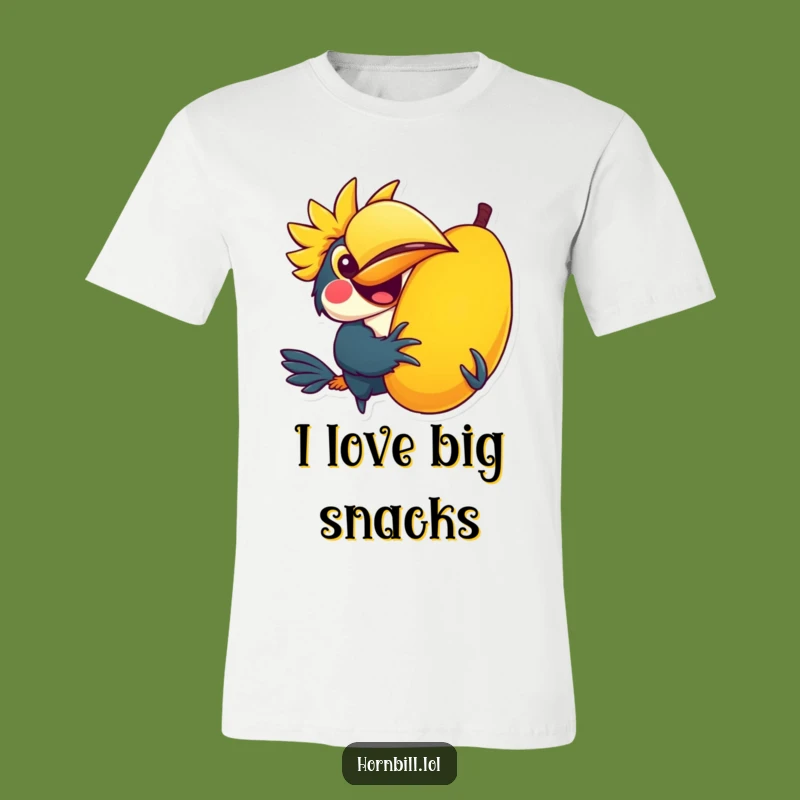 Funny T-Shirt: Kawaii Hornbill's Giant Fruit for a Quirky & Joyful Style