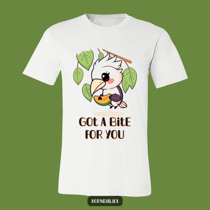Funny Hornbill & Friend T-Shirt - Cute Kawaii Birdie Sharing Gift