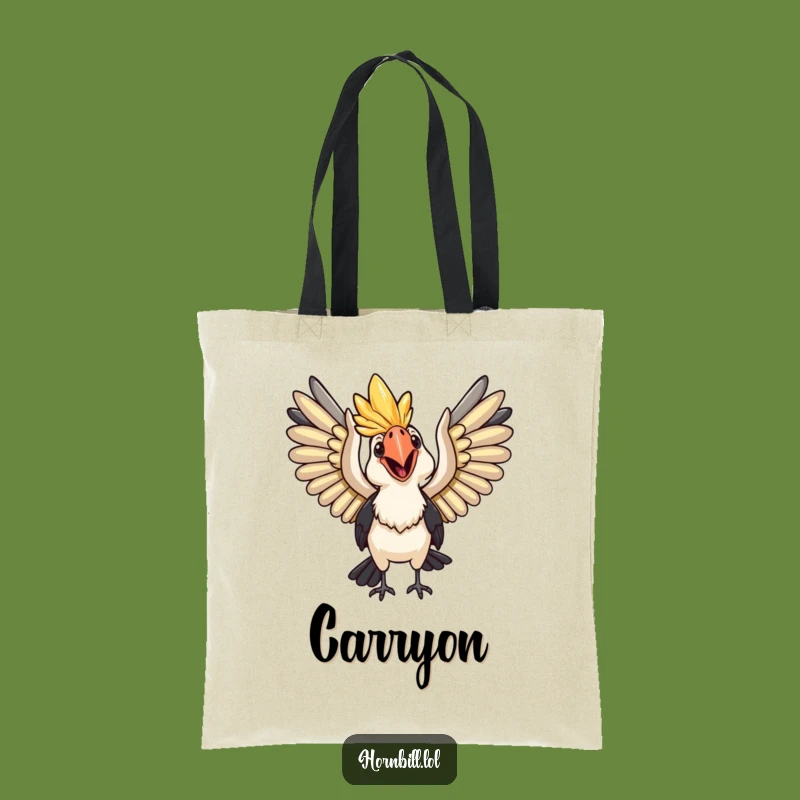 Funny Happy Hornbill Tote Bag: Carry Your Joy, Perfect Funny Gift!
