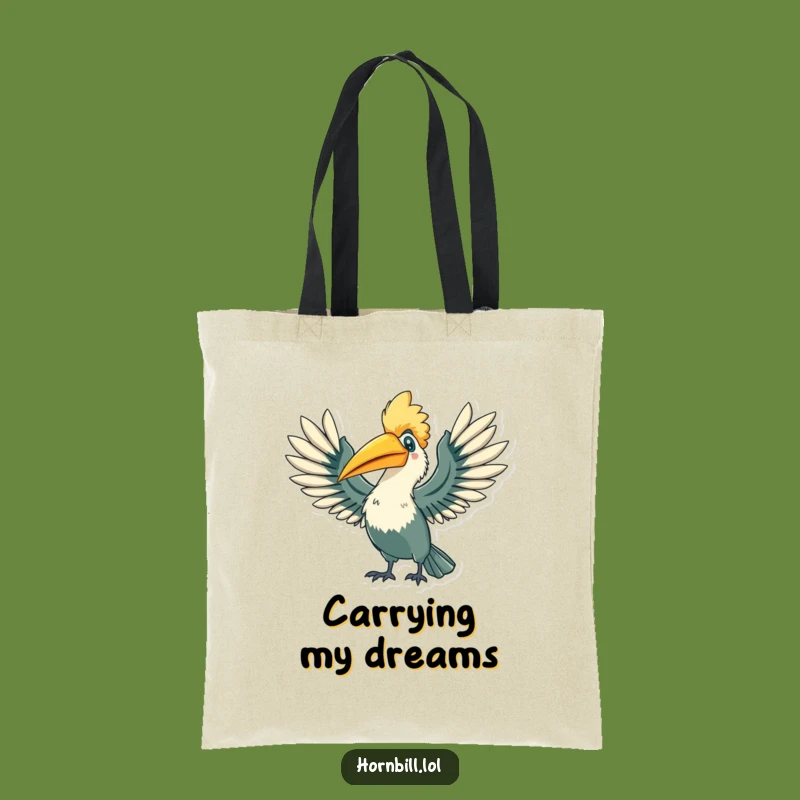 Funny Hornbill Triumph Tote Bag - Winged Success Accessory, Great Funny Gift